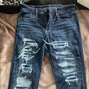 American Eagle high-waisted jeans